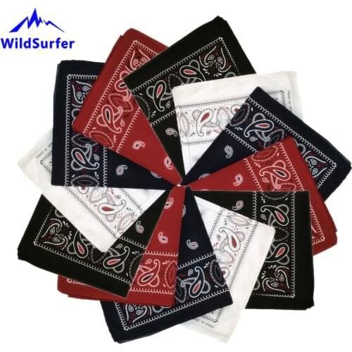 WildSurfer Headwear Cashew Bandanas Cotton Headwear Women Scarves Headband Men Mask Braga Cuello Hiking Scarves Bandanna FJ13