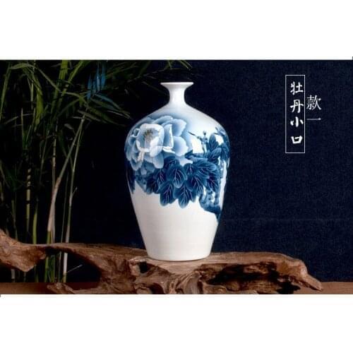 Jingdezhen ceramic vase lotus hand-painted ceramic vase household act the role ofing is tasted mesa specials