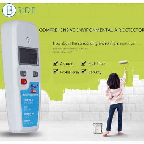 Bside EET100 multifunction integrated high sensitivity Dust VOC Temperature & Humidity sensors & air quality&Alcohol test