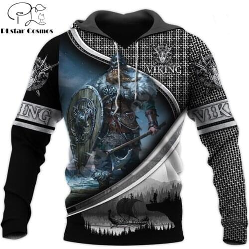 Viking God warrior Tattoo 3D Printed Mens autumn Hoodie Harajuku Unisex Casual Pullover Streetwear Jacket Tracksuits DK160