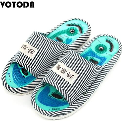 Men Acupressure Massage Slippers Magnet Health Care Taichi Acupuncture Sandals Flat Indoor Slipper Mens Foot Massage Home Shoe