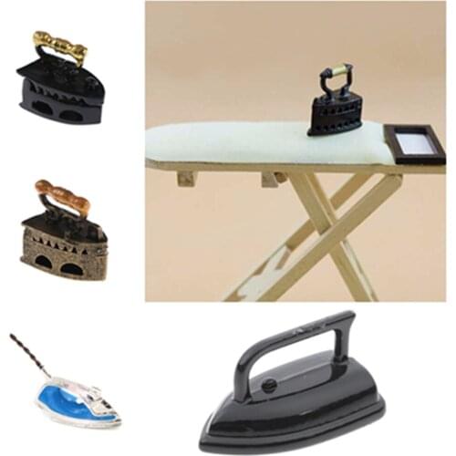 New 1:12 Mini Dollhouse Miniature Adornment Iron Clothes Ironing Board Tool Furniture Toys