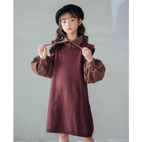 Autumn Winter Dress for Girl Kids Clothes Harajuku Big Girls Clothes Size 14/16 Dresses