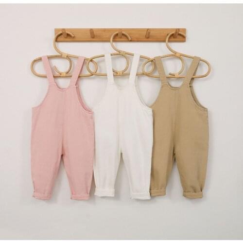 1 2 3 4 Years Toddler Baby Overalls 2020 New Arrival Korean Casual Jumpsuit for Girl High Quality Boys Pants Kids Jumpsuits