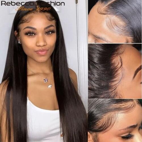 Rebecca 30 inch Wig Transparent Lace Front Wig Straight Human Hair Wigs for Women Remy Brazilian 13x4 Straight Lace Front Wigs