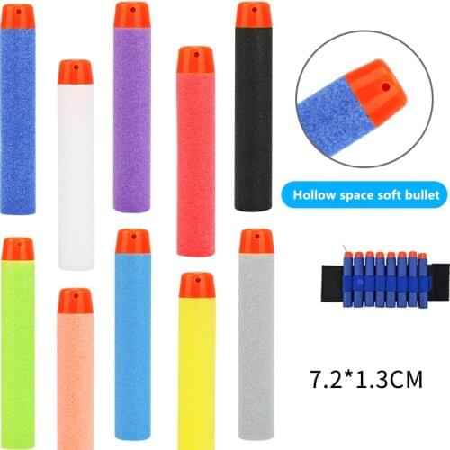 200PCS Darts EVA bullets for Nerf Gun Hollow Hole Head 7.2cm Refill Darts Toy Gun Bullets for Nerf Series Blasters Kids Gifts