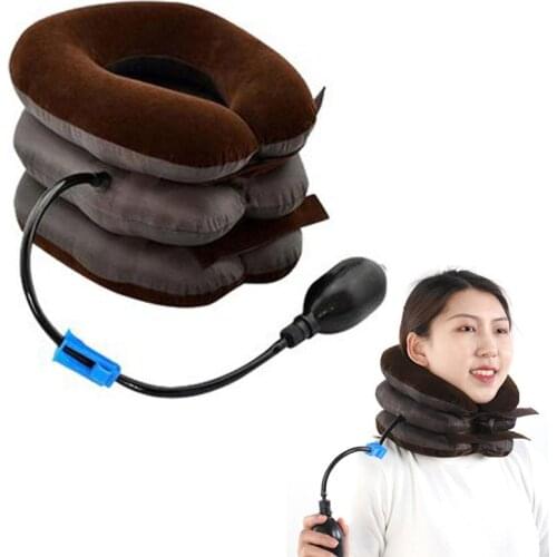 Neck Stretcher Inflatable Air Neck Traction Apparatus Device Soft Neck Cervical Collar Pillow Pain Stress Pain Relief Tractor