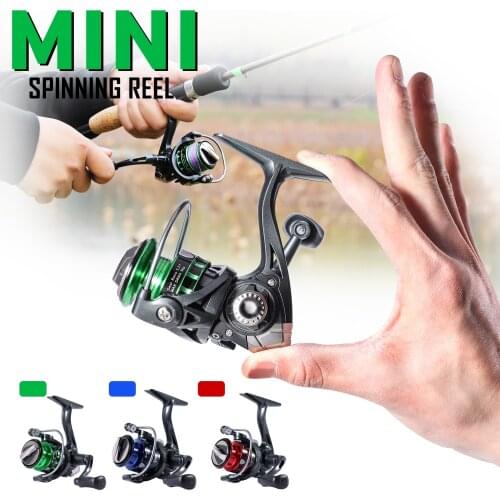 Sougayilang Mini Fishing Reel Right/Left Hand Ice Fishing Reel Carp Reel Spinning Reel Winter Outdoor Tool Fishing Tackle