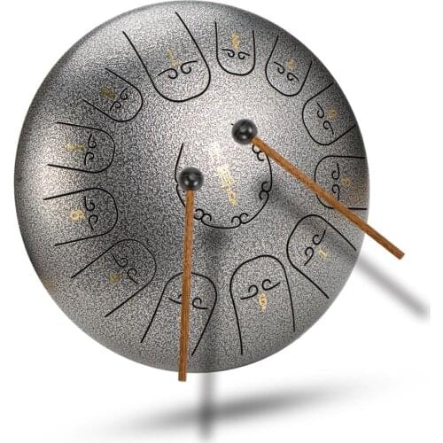Steel Tongue drum 12 inch 13 tones Ethereal drum handpan drum Tang drum Beginners musical instrument Percussion Silver drum