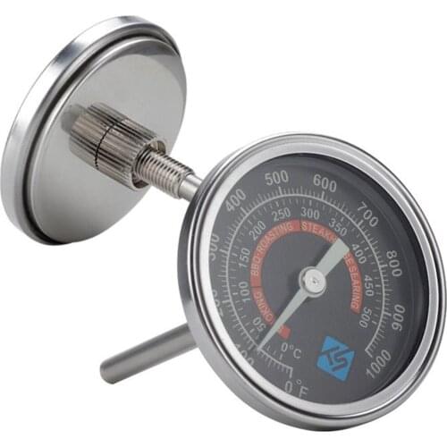 BBQ Smoker Grill Thermometer 0-1000°F Barbecue Charcoal Grill for Oven Accs