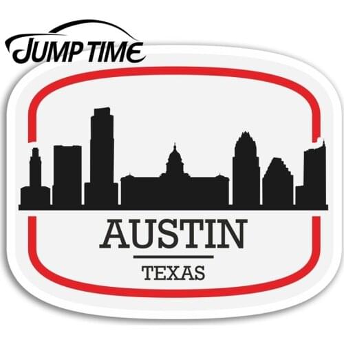Jump Time for Austin Texas Vinyl Stickers America USA Sticker Laptop Luggage Auto Bumper Motor Decal Waterproof Car Accessories