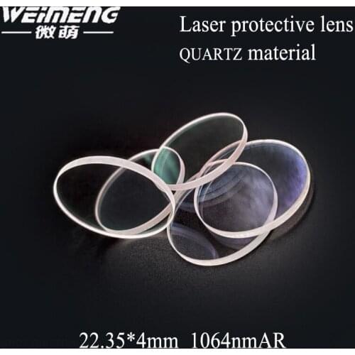 High quality factory directly supply quartz 22.35*4mm Laser Protective Window For Fiber Laser Cutting Welding Machine 4000W