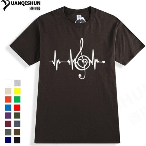 Funny T-shirt Creative Music Pulse Heartbeat Lines Tshirt New 16 Colors Cool Design Tee Hipster Style Unisex Casual Clothes