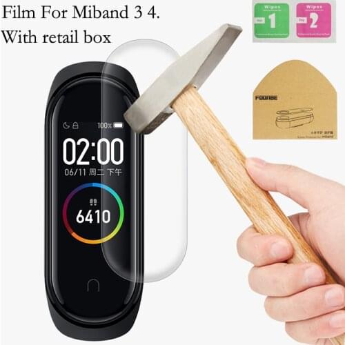 For Xiaomi Mi Band 4 3 Screen Protector Soft Film For Xiaomi Miband 4 3 Smart Bracelet Accessories Full/With hole Screen Film