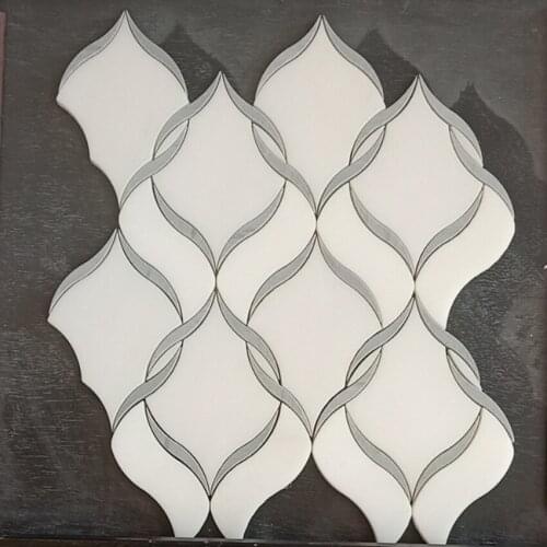 Factory price lantern water jet marble mosaic for home improvement