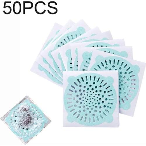 10/50PCS Universal Disposable Sink Filter Shower Drain Stickers Floor Drain Stopper Bathtub Plug