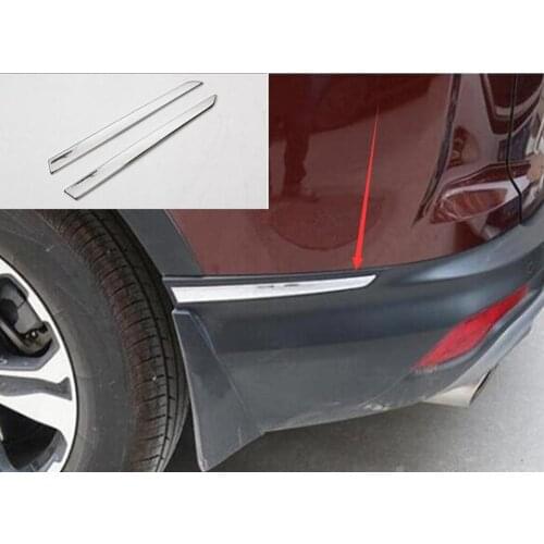 2pcs ABS Chrome Rear Trunk Bumper Cover Trim Molding Corner Under Below styling fit for HONDA CRV CR-V 2017 2018 2019