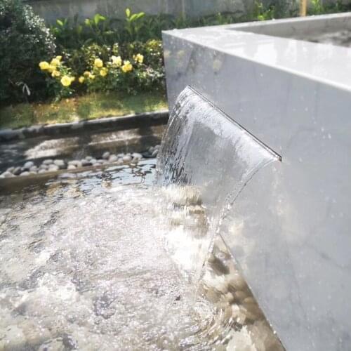 30/*40 cm Stainless steel landscape pool waterfall rockery flowing water wall swimming pool Water outlet of flowing water wall