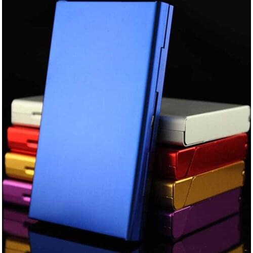 5.9*10.2*1.3cm Cigarette Case Tobacco Holder Aluminum Alloy Thin Pocket Box for 20 Cigarettes Cases