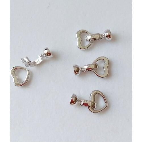 5 pcs/ lot High quality nice necklace heart clasp,bracelet clasp,pearl clasp,21x13 mm