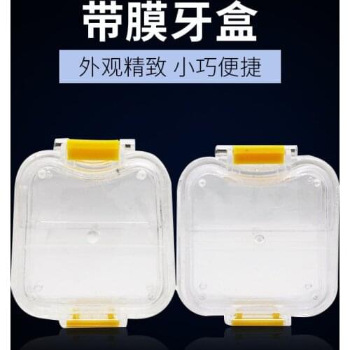 50pcs Denture Storage Box Plastic denture Tooth Box with Film Membrane Tooth Box