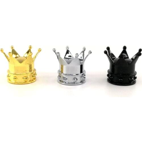 500pcs Crown Tyre Valve Caps US Tire Valve Stem Dust Covers with O-ring for American Valves Car-styling Parts Auto Accessories