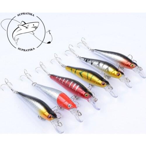 6Pcs/Lot Floating Swim Minnow Fishing Baits 8.5cm/8.4g Wobblers Isca Artificial Hard Lure for Sea Boat Fishing