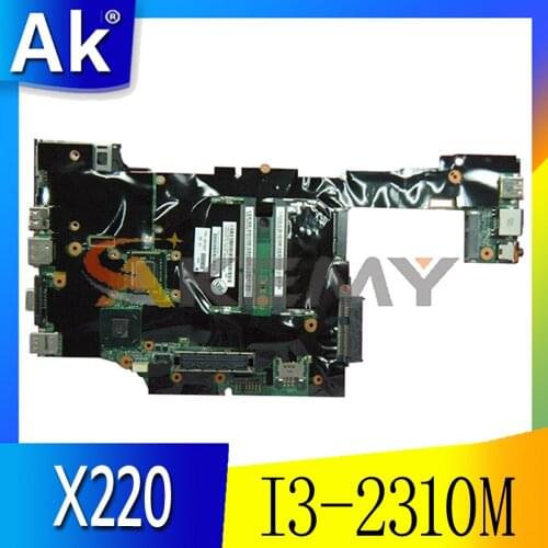 Akemy Suitable For Lenovo ThinkPad X220 X220I Laptop Motherboard FRU 04Y1842 04W06960 4W3302 04W2123 CPU I3 2310M Work