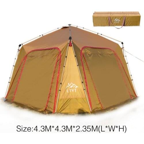 Aluminum alloy automatic Atrium pavilion Awning 10-12 person outdoor big square tent anti-Sun Anti-Rain and ventilation