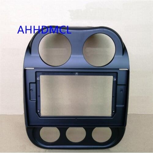 Car Fascias Navigation Fascia Dash Frame Kit For 10"~10.2" Universal Android Multimedia Player For Compass 2011 2012 2013 ~ 2017