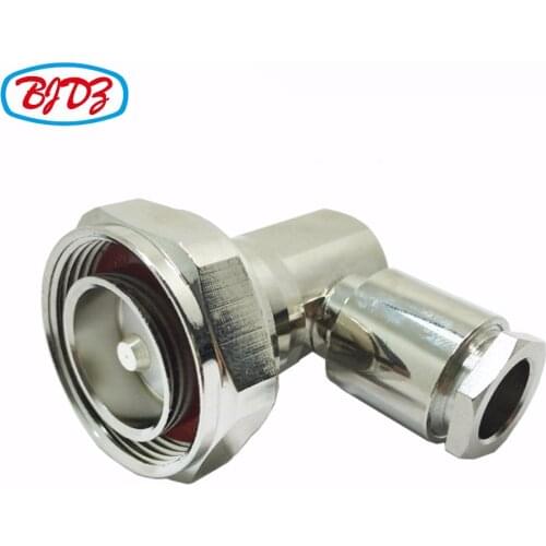 Free shipping 1pcs 7/16 din male right angle clamp connector for LMR400 cable