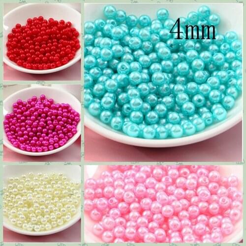 Free Shipping 4mm 500pcs 18 colors ABS Imitation Pearls Beads, Making jewelry diy beads, Jewelry Handmade necklace