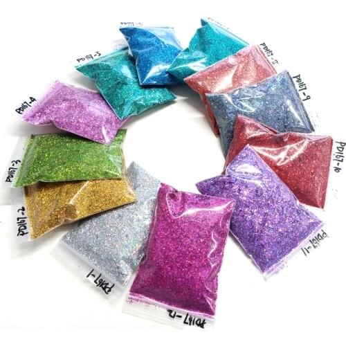 50Grams/Bag Irregular Glitter-Flakes Sequins, 0.4-2mm/12 Colors/1.76oz Holographic Glitter Flakes Nail Art/Makeup/DIY/Craft#PD16