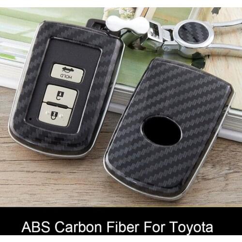 Carbon Fiber Car Key Case For Toyota Auris Corolla Avensis Verso Yaris Aygo Scion TC IM 2015 2016 CHR Corolla RAV4 Avalon prado