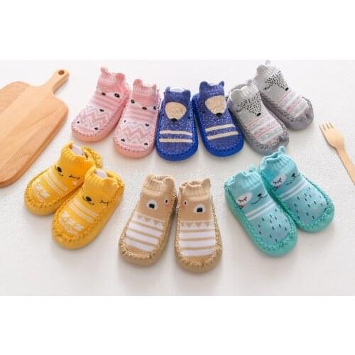2021 Baby Socks With Rubber Soles Infant Sock Newborn Autumn Winter Children Floor Socks Shoes Anti Slip Soft Sole Sock