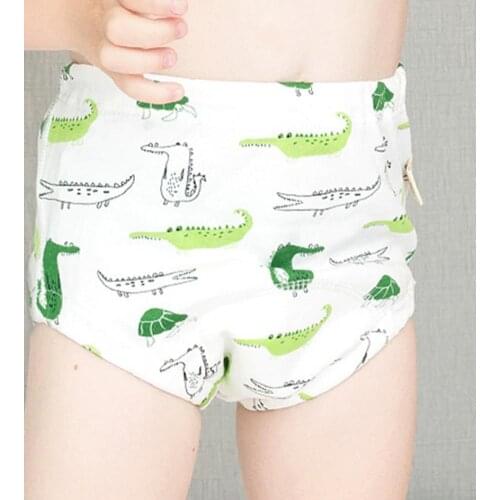 Baby Diaper Pants Cartoon Animal Pattern Water Absorbent Skin Friendly Toddlers Training Underwear for Infant Accessories