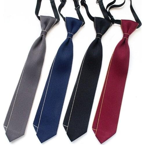 Boys Neckties Formal Wear Pre-Tied Polyester Necktie Elastic Neck Strap Tie for Graduation Ceremony Multiple Colors