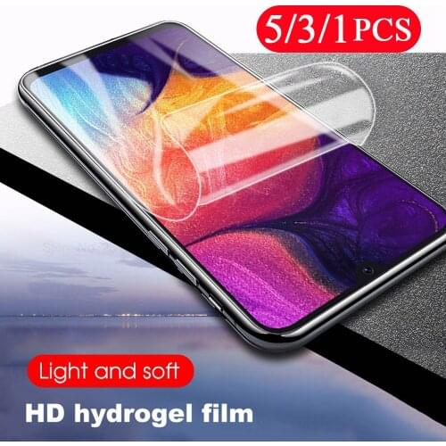 5/3/1Pcs full cover for samsung galaxy A90 A80 A70 A60 A50S A40 A30 A20 A10 hydrogel protective film screen protector Not glass