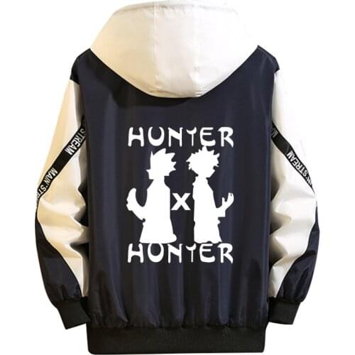 HUNTER×HUNTER Cosplay Hoodie GON·FREECSS Luminous Print Zipper Tops Splicing Camouflage Coat Sun Protection Sport Thin Jacket