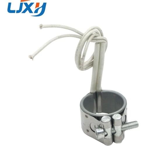 LJXH 2PCS Band Heater 35mm Inner Diameter AC220V 25mm/30mm/35mm/40mm Height Wattage 80W/100W/120W/130W Stainless Steel Heating