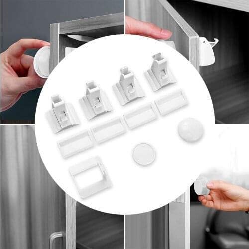Magnetic Child Lock Baby Safety Cabinet Lock Children Protection Drawer Lock Kid Security Cupboard Childproof Lock With 1 Cradle