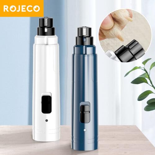 ROJECO N20 N10 Rechargeable Dog Nail Grinder Electric Dog Nail Clippers Trimmer Painless Cat Claws Cutter Nail Clipper For Dogs