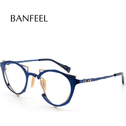 IP Titanium Retro Optical Eyeglasses Hand Made Men Myopia Prescription Glasses Frame Personality Women Triangle Japan Eyewear