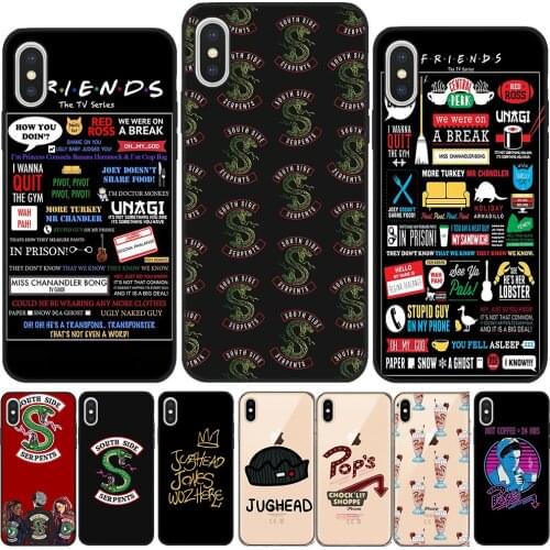 Riverdale Dominant Black Soft TPU Case For iPhone 8 7 6 6S Plus 5 5S SE Friends TV Show Cover For Capa iPhone 11 Pro X XS Max XR