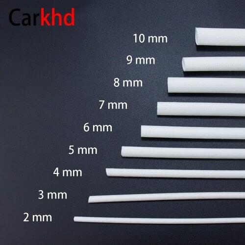 1M White Insulated Braid Sleeving 1/2/3/5/8/10/20/mm Tight PET Wire Cable Gland Protection Cable Sleeve Flame-retardant PET Tube