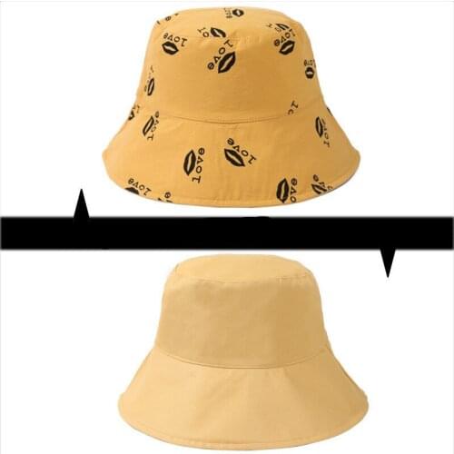 Cotton Letter Print Bucket Hat Fisherman Hat Outdoor Travel Hat Sun Cap Hats for Men and Women 168