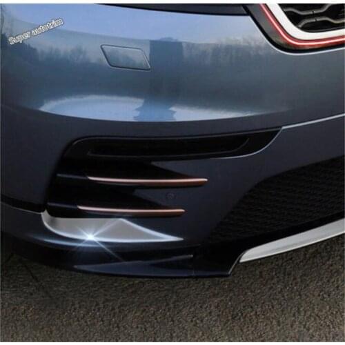 Lapetus Front Fog Lights Lamp Protection Cover Auto Accessory Trim For Land Rover Range Rover Velar 2018 - 2020 Stainless Steel