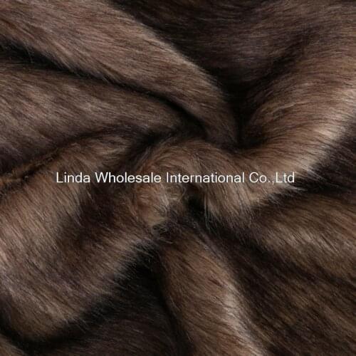 Cosplay plush fabric,Beige bottom dyed black tip faux fur fabric,felt cloth