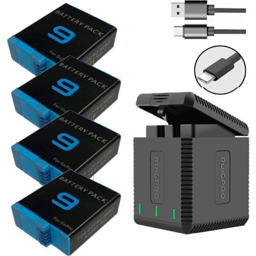 Full code bateria go pro hero 9 battery for GoPro go pro Hero 9 hero9 Black Camera Accessories