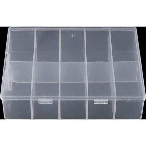 Clear Plastic Empty Box Nail Art Storage Case Rhinestone Gems Container Jewelry Beads Display Showing Organizer